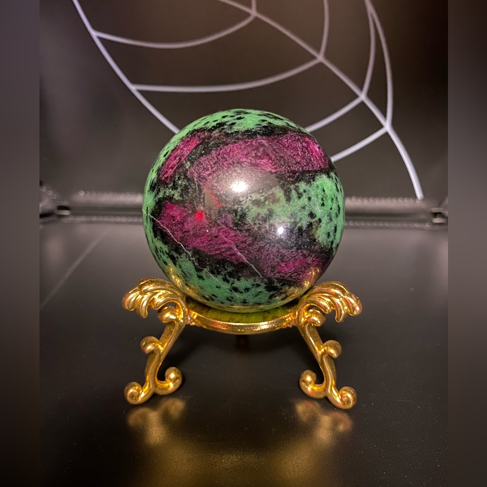 ❤️RARE! Ruby Zoisite Crystal Sphere
